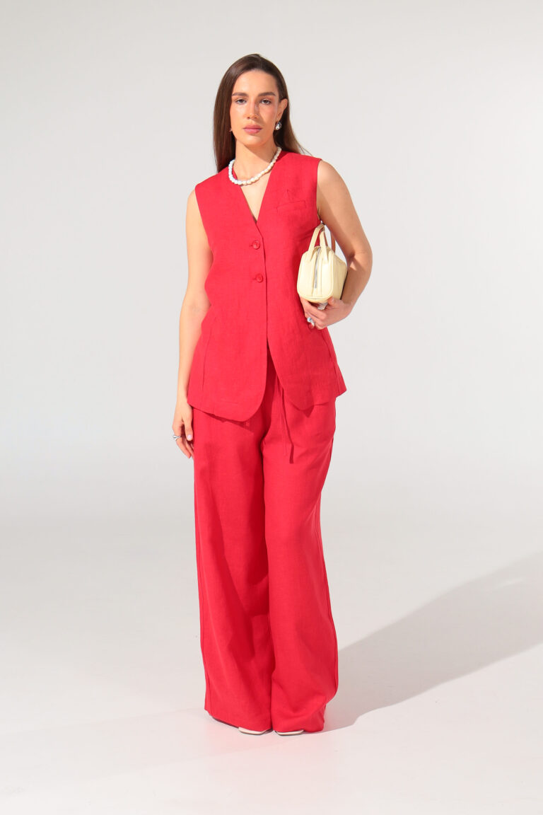 Брюки "Лето" красный